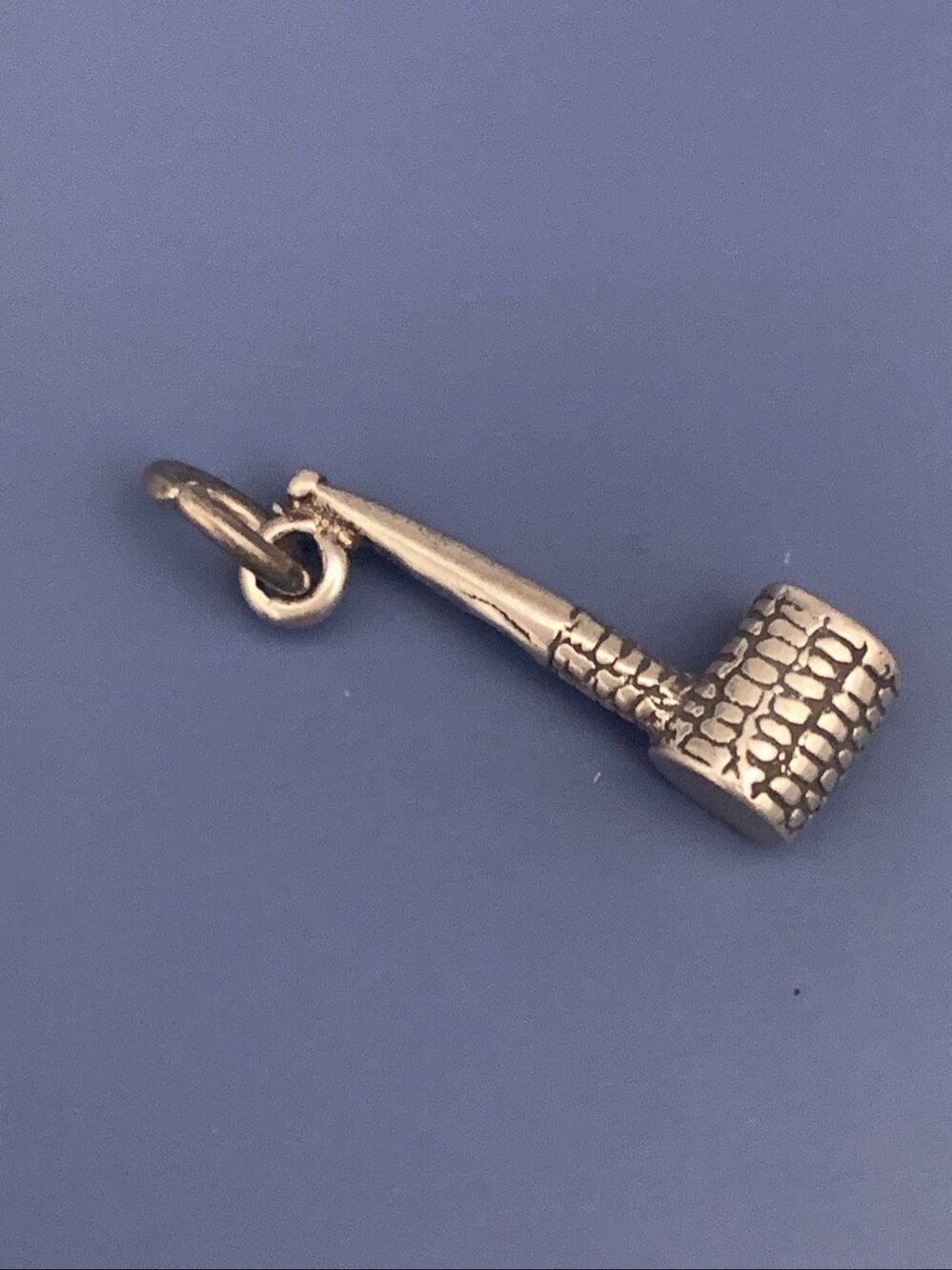 .925 Corn Cob Pipe Sterling Silver Jewelry Charm